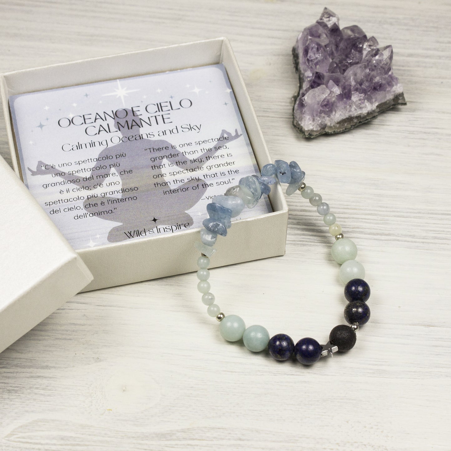 Calming Spiritual Bracelet Inspired by the Oceans and Sky