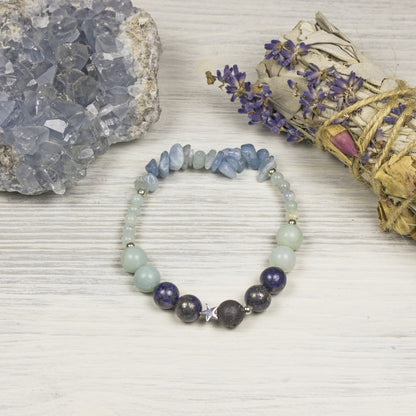 Calming Spiritual Bracelet Inspired by the Oceans and Sky