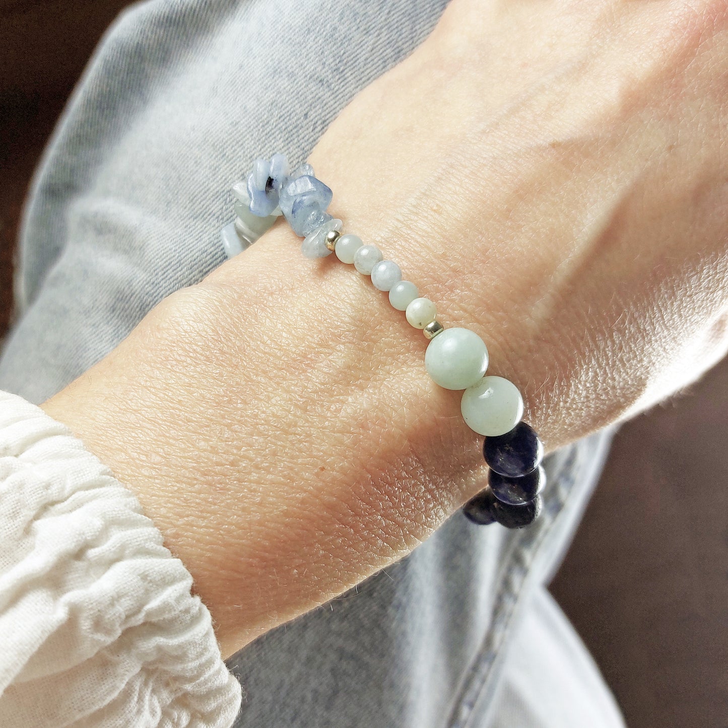 Calming Spiritual Bracelet Inspired by the Oceans and Sky