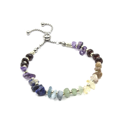 Chakra Alignment Bracelet with Crystal Chips