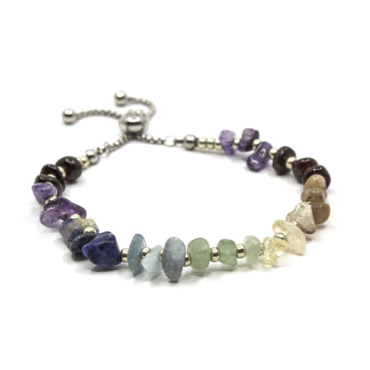 Chakra Alignment Bracelet with Crystal Chips