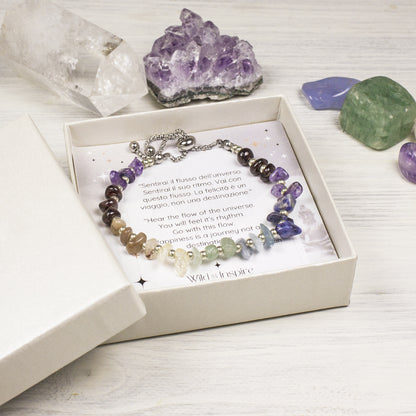 Chakra Alignment Bracelet with Crystal Chips