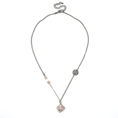 Healing Crystal Necklace with Merkaba Pendant